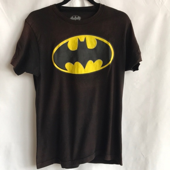Batman logo brown-black T-shirt, size M - Picture 1 of 6